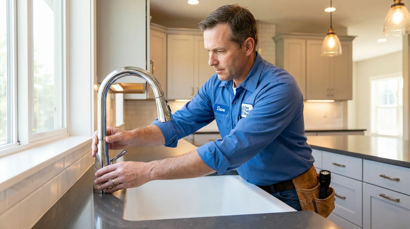 Kitchen faucet installation by Johns Plumbing LLC in Dunnigan